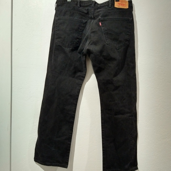 Levi's 501 Straight Fit Black Jeans - Picture 2 of 8
